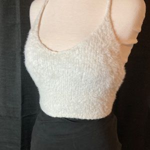 Fuzzy Ribbed Crop Tank